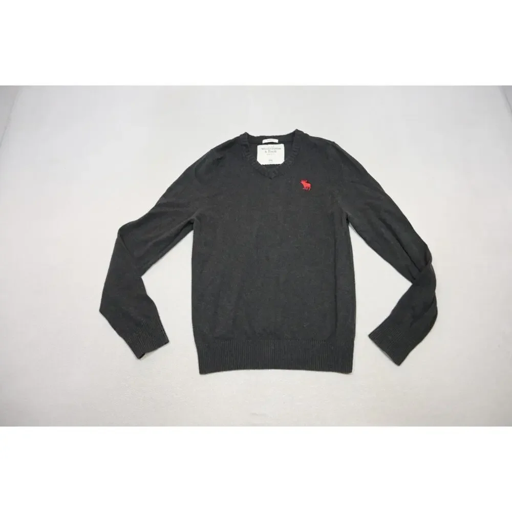 Abercrombie & Fitch Muscle Fit Cotton Cashmere Sweater V Neck Mens Size 2XL (XL)